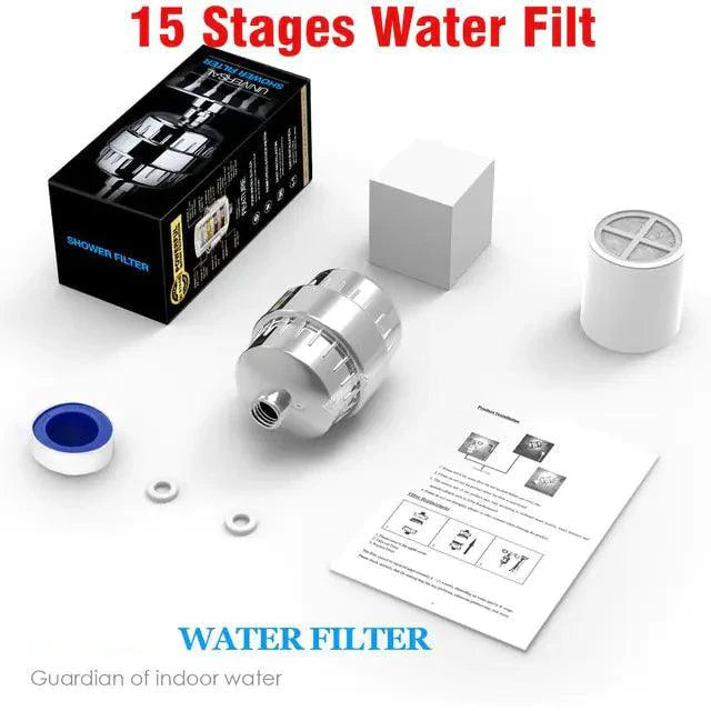 15-Stage Spa Shower Filter for Enhanced Water Quality