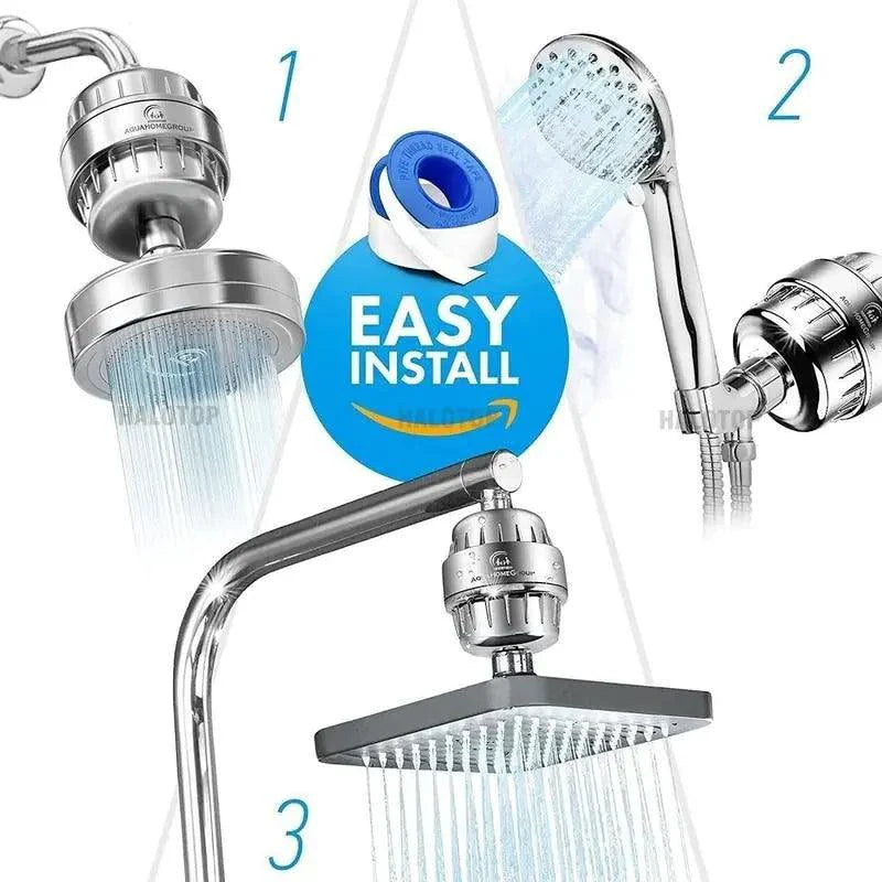 15-Stage Spa Shower Filter for Enhanced Water Quality