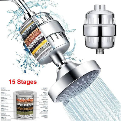 Filtre de Douche Spa à 15 Étapes pour une Qualité d'Eau Améliorée