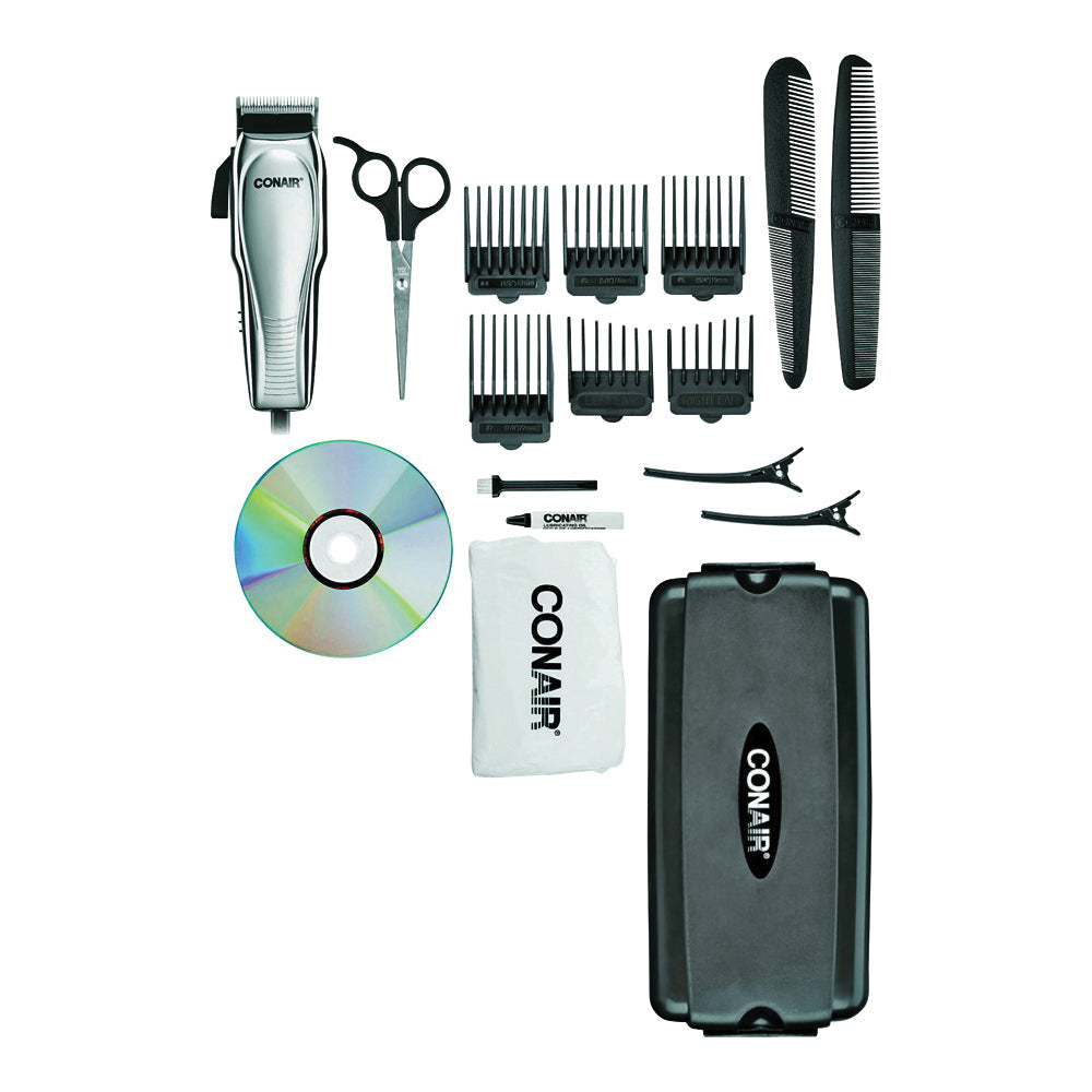 Conair Custom Cut 21-Piece Haircut Kit - Chrome Finish
