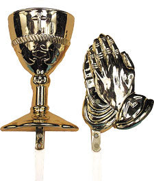 Chalice/Host & Praying Hands Picks - 48 Count