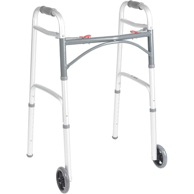 Drive Medical Deluxe Folding Walker with 5" Wheels