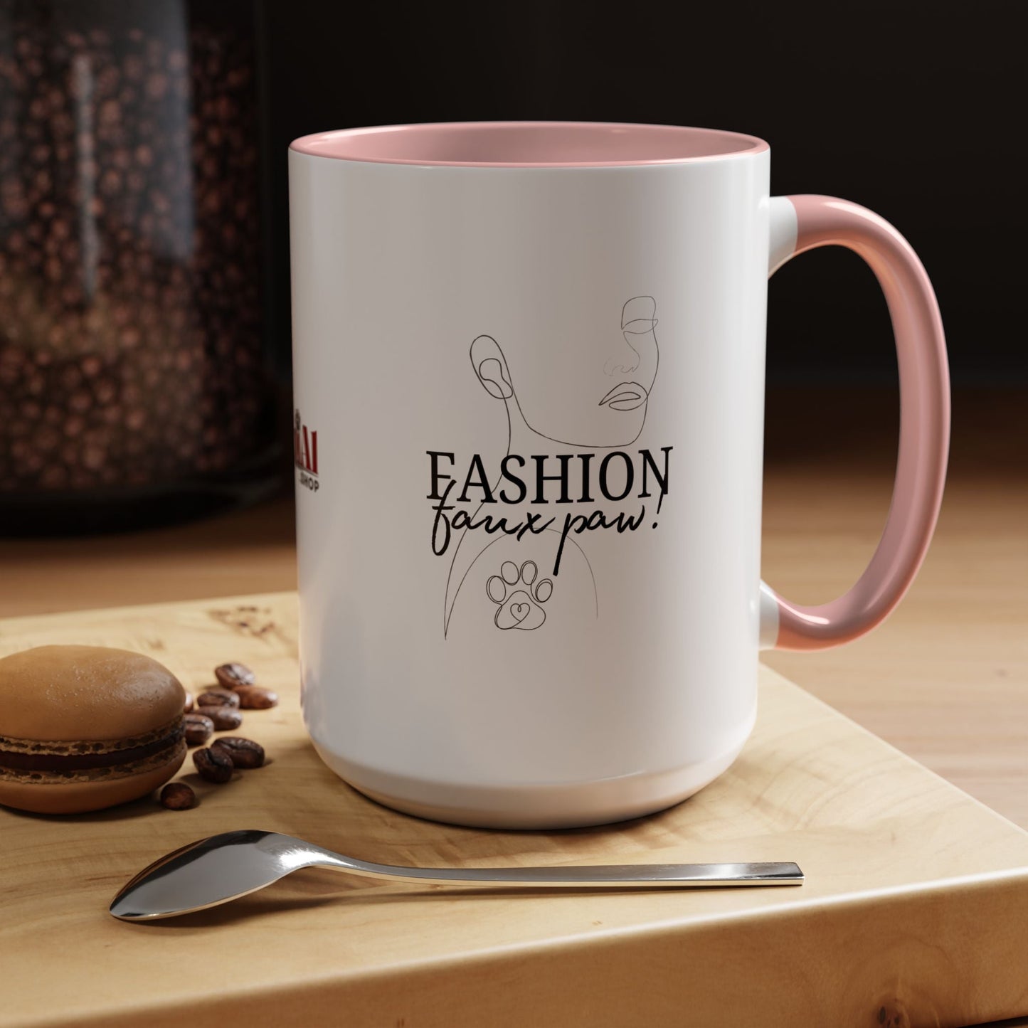 Stylish Faux Paw Accent Coffee Mug - Perfect for Your Brew (11oz & 15oz) - Korvel