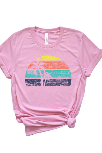 Palm Tree Sunset Tee 1502 - Korvel