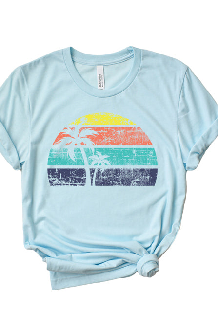 Palm Tree Sunset Tee 1502 - Korvel