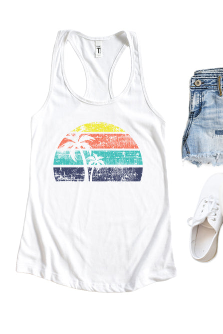 Palm Tree Sunset Tank 1502 - Korvel
