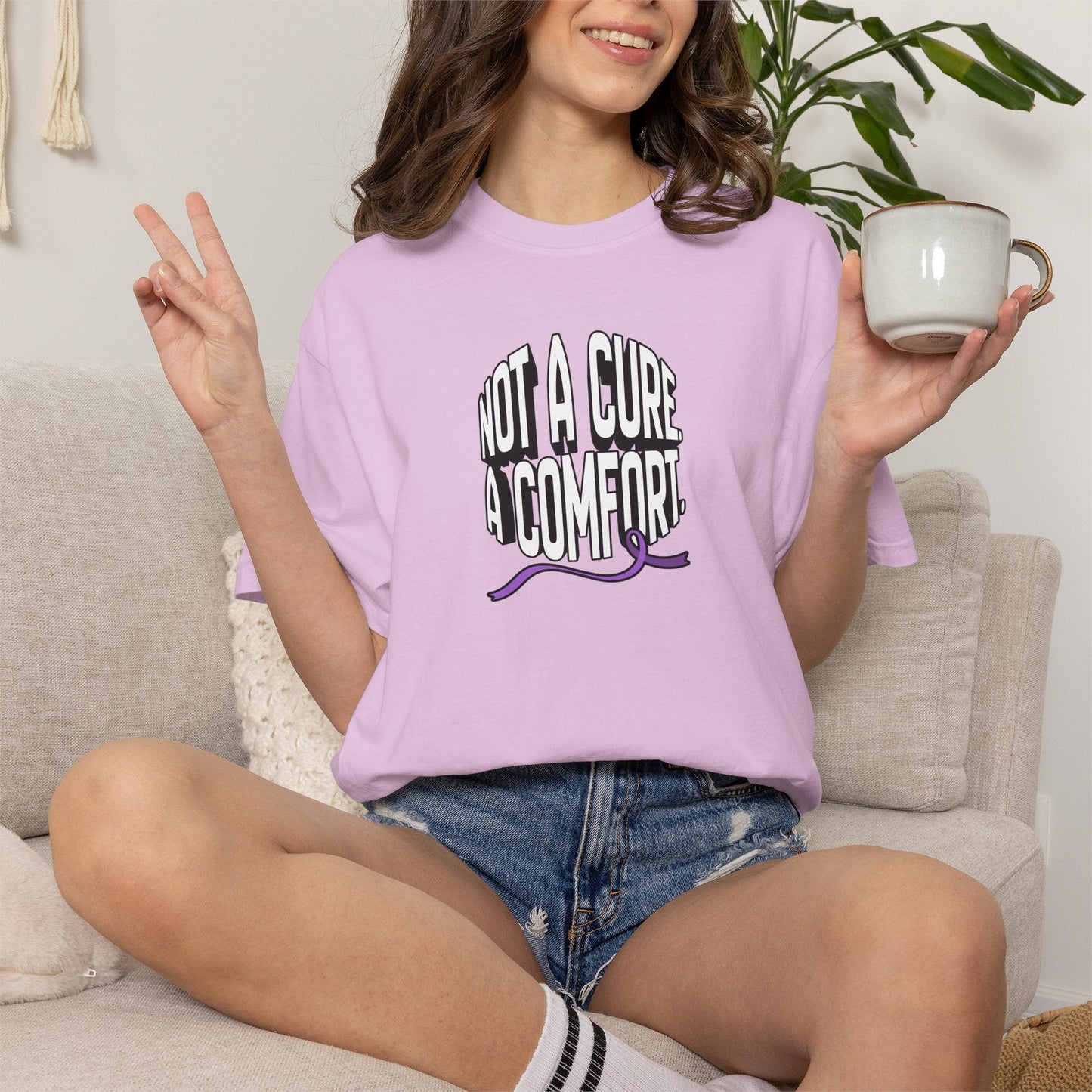 Pas un remède, un vêtement de confort - T-shirt teint en pièce