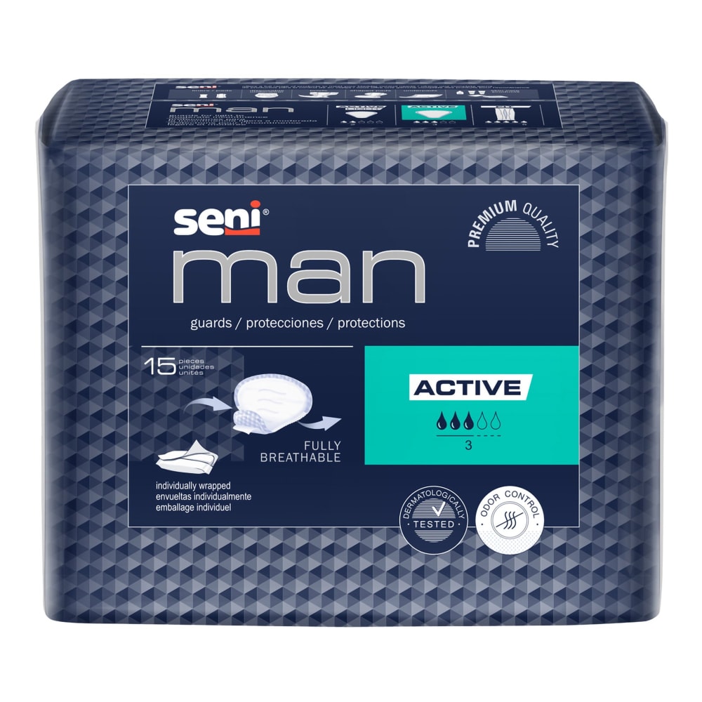 Seni Man Active Bladder Control Pad - Moderate Absorbency
