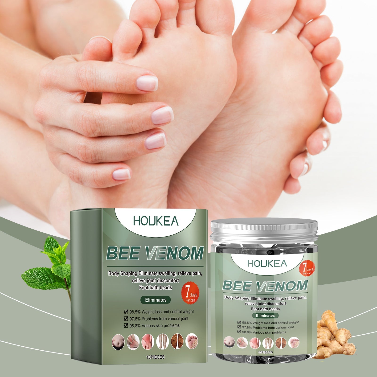 Bee Venom Foot Foam For Firming And Soothing Leg Foot Foam For Soothing Leg Discomfort - Korvel