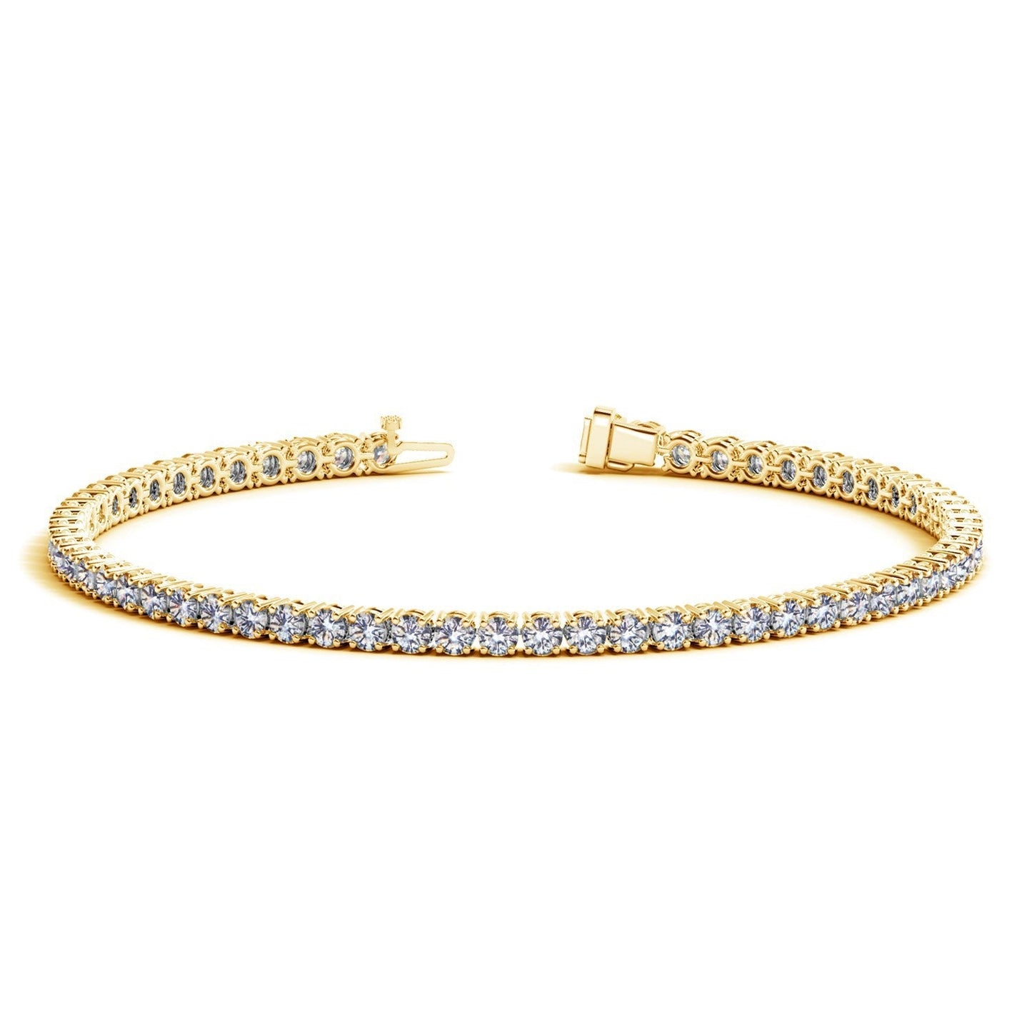 Pulsera de Tenis de Diamantes Crecidos en Laboratorio de Oro Amarillo de 14k - 4 cctw
