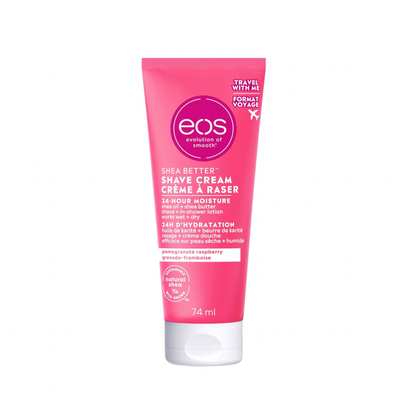 Crema de Afeitar EOS, Hidratación de 24 Horas, Pomegranate Raspberry - 2.5 Fl Oz