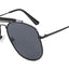 Metal Frame Pilot Sunglasses For Women Double Bridge Champagne Sun Glasses Woman Luxury Square Clear Oversize Shades - Korvel