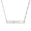 Epilepsy Awareness Bar Necklace with Ribbon & Heart Cutout