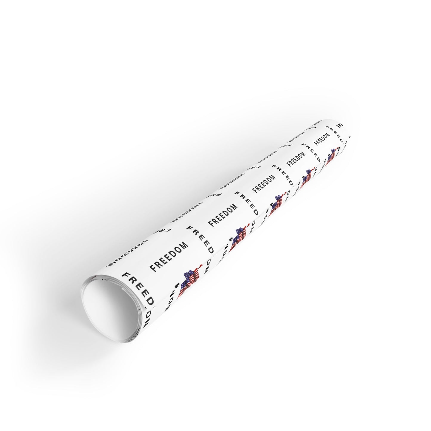 Black & White Freedom Gift Wrap – Patriotic Design