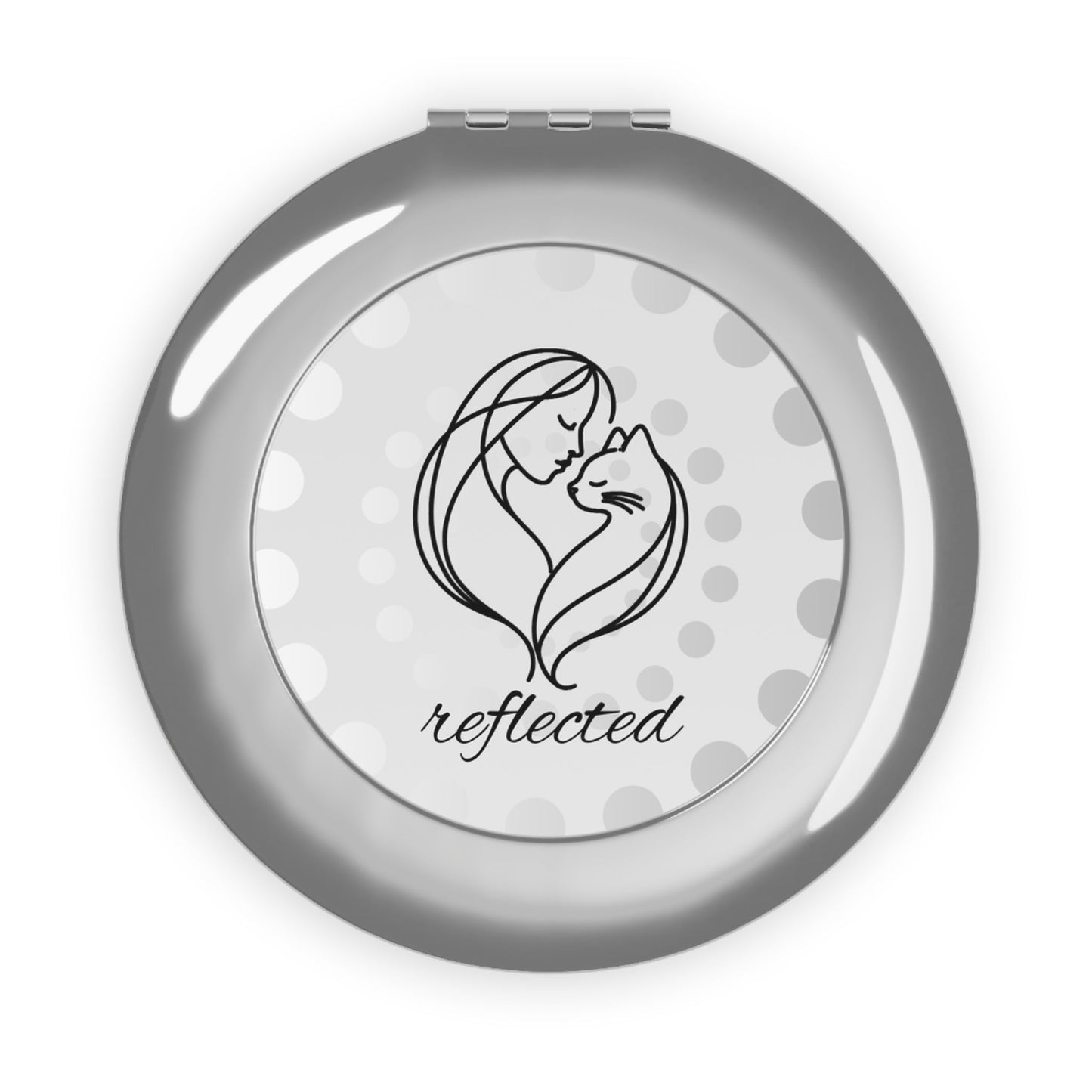 Reflected Compact Mirror | Cat Lover Design