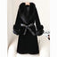 Manteau en fausse fourrure épaisse avec col en fourrure luxueux pour femmes