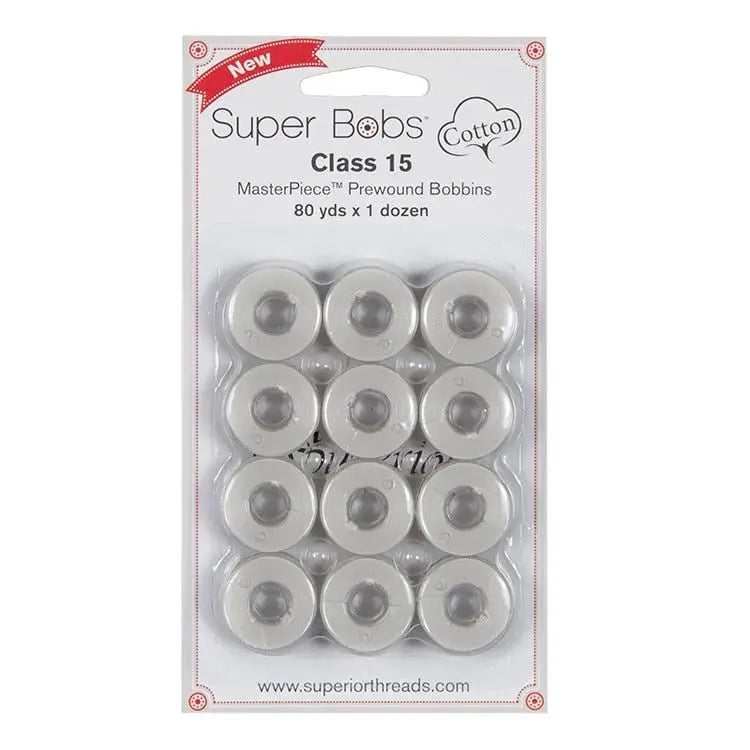 Bobinas de algodón Canvas Super Bobs #151 preenrolladas - Paquete de 12
