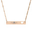 Minimalist Cat Whisker Bar Necklace with Heart Cutout
