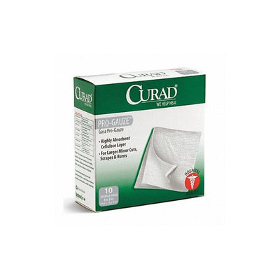 Tampons de gaze stériles Curad Pro-Gauze - 3 x 3 po, 10 unités