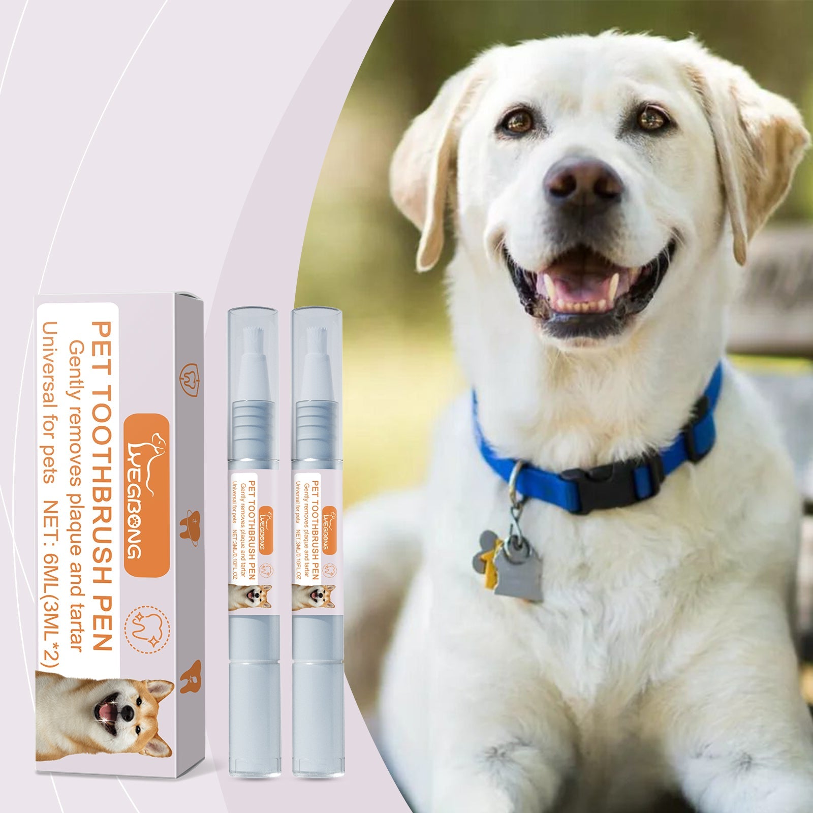 Pet Toothbrush Pen Dog Cat Tartar Stone Cleaning Remove Bad Breath Remove Odor Cleaning Pen - Korvel