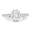 Bague de fiançailles en diamant blanc véritable de 0,48 carat en or blanc 18K