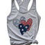 USA Hearts Racerback Tank Top - Korvel