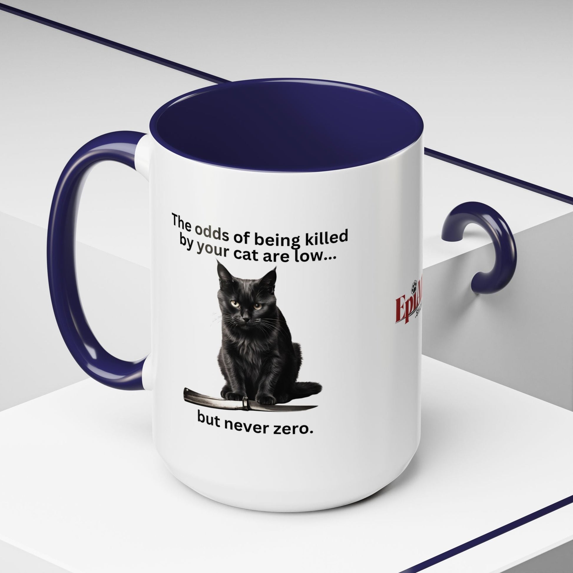 Charming Cat-Themed Accent Coffee Mug (11oz & 15oz) - Korvel