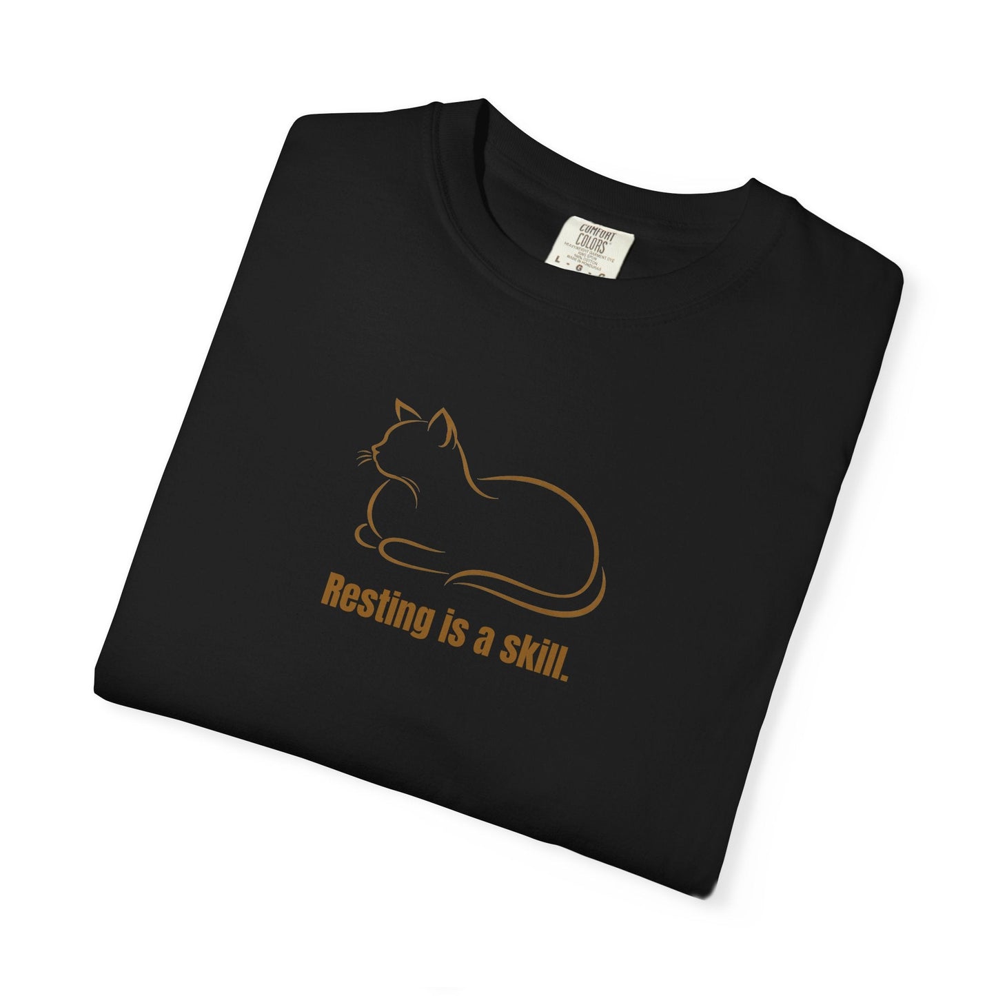 Camiseta de gato 'Descansar es una habilidad'