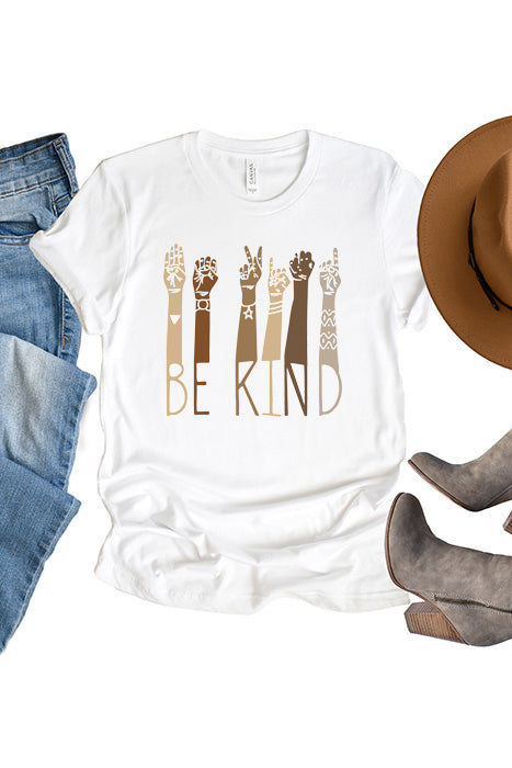 Be Kind ASL 1518 Unisex T-Shirt - Korvel