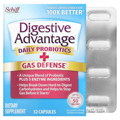 Digestive Advantage Fast Acting Enzymes Plus Daily Probiotic - 32ct