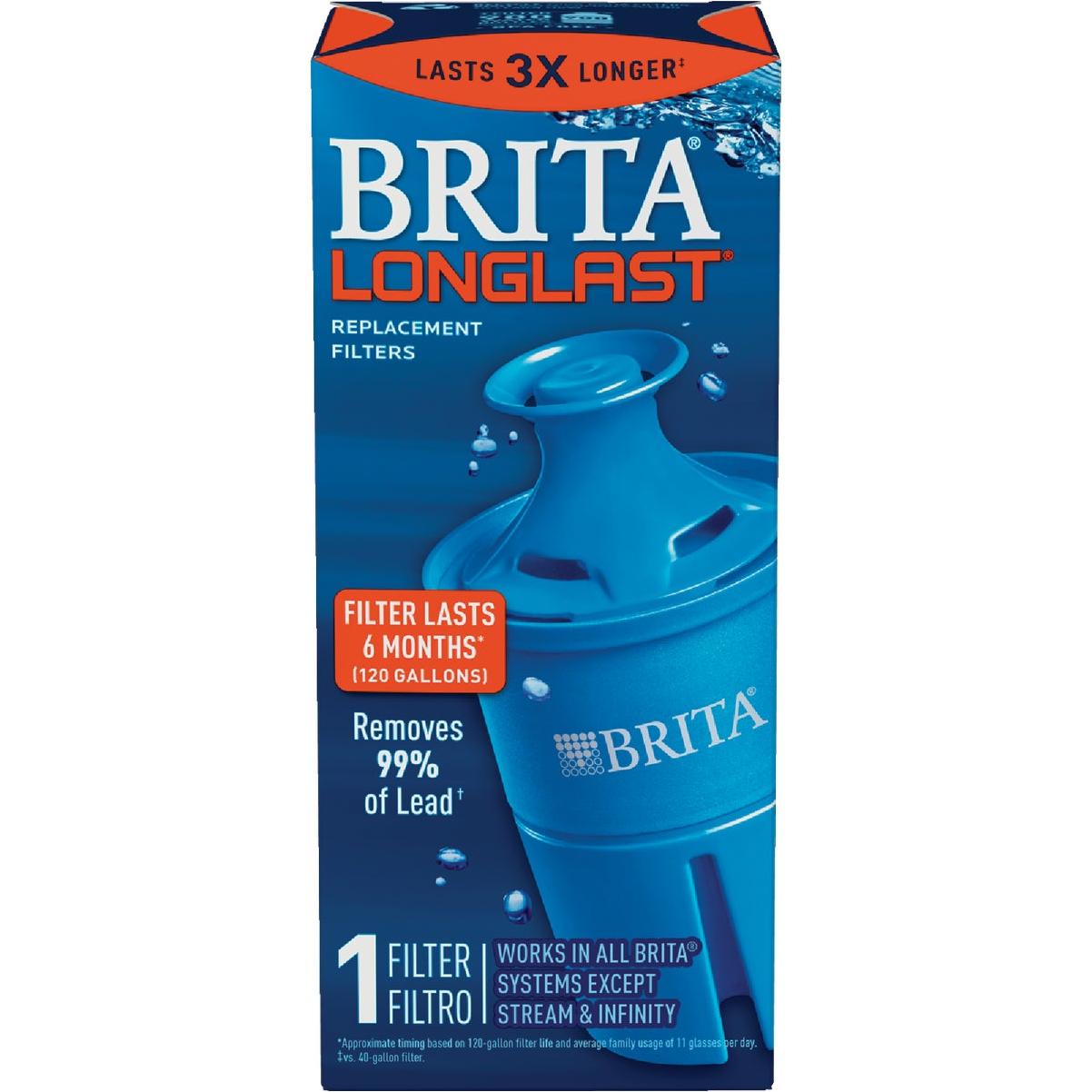 Cartucho de Filtro de Agua Brita Longlast para Jarras - Reemplazo de 6 Meses