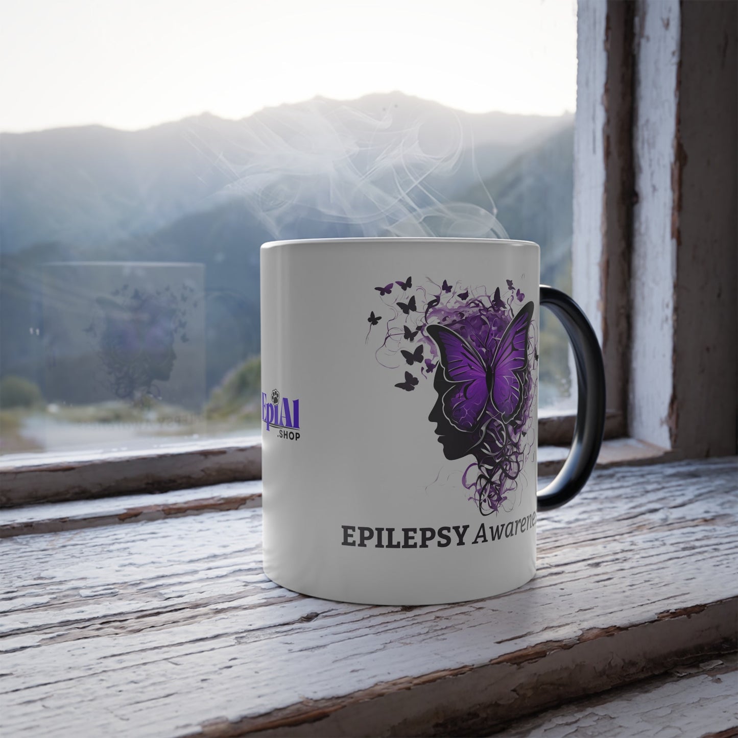 Taza de Cambio de Color para la Concienciación sobre la Epilepsia - 11oz