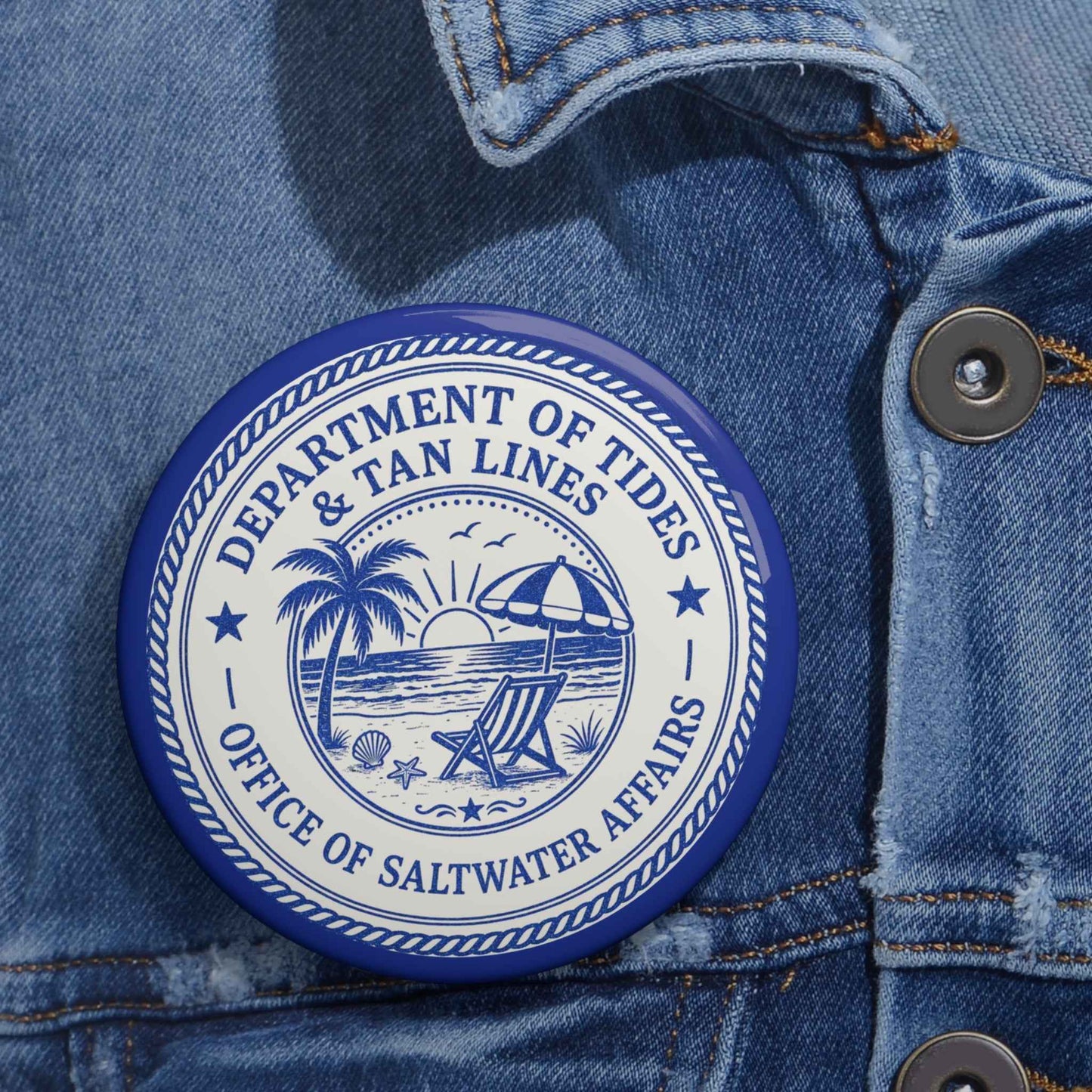 Bouton épinglette du Département des Marées – Sceau Côtier