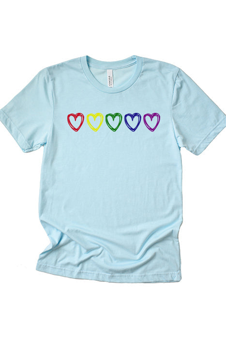 Rainbow Hearts T-Shirt - Korvel