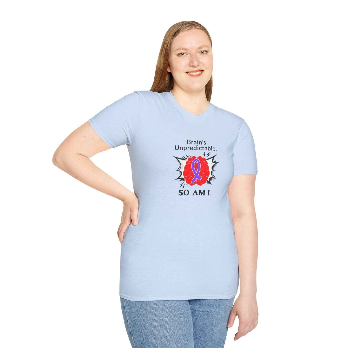 L'imprévisibilité du cerveau. Moi aussi. – T-shirt de sensibilisation à l'épilepsie