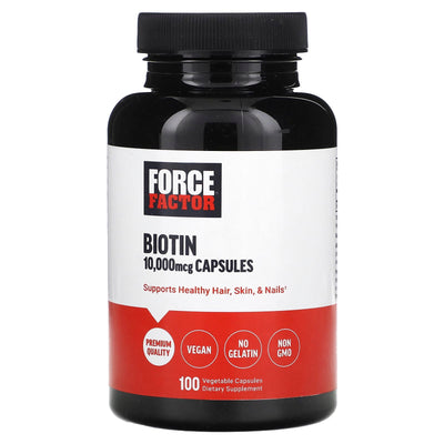 Force Factor Biotin 10,000 Mcg - 100 Vegetable Capsules