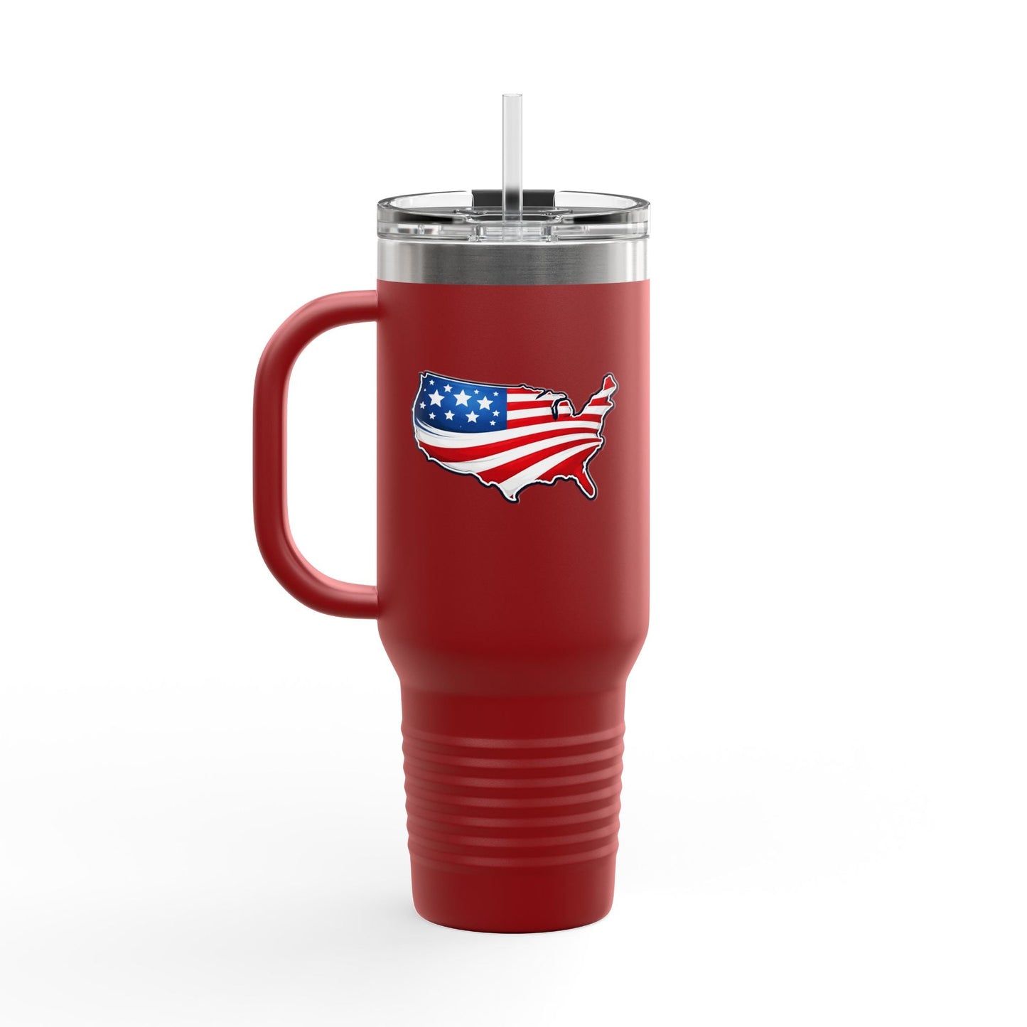 USA Map 40oz Insulated Tumbler with Handle