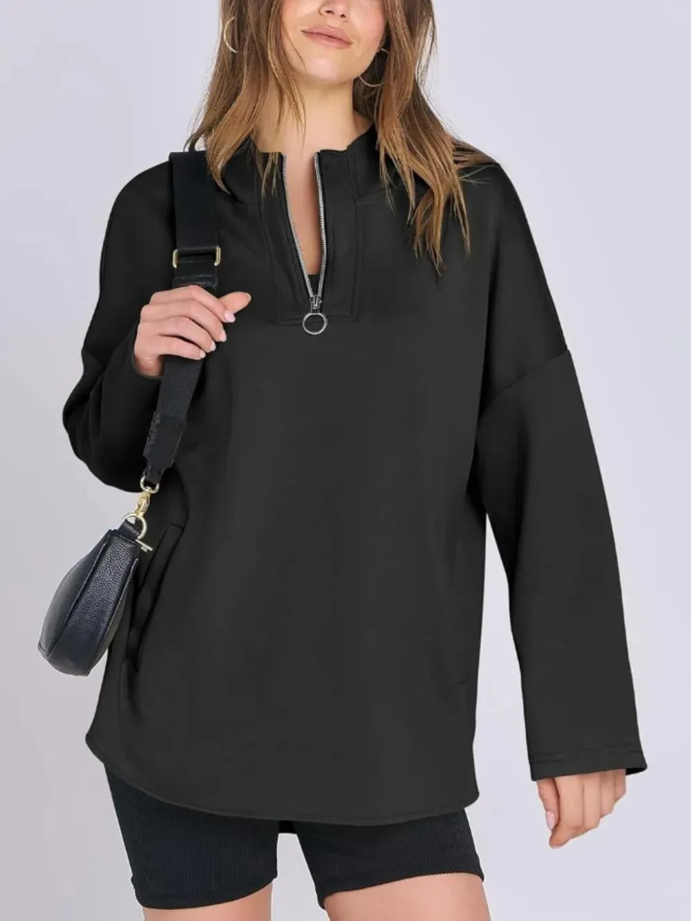 Quarter Zip Long Sleeve Hoodie - Korvel