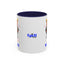 Taza de café de acento vibrante