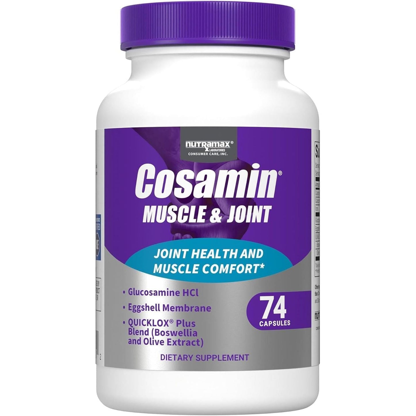 Cápsulas Nutramax Cosamin para la Salud Articular y el Confort Muscular - 74 Ct