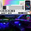 Suitable for 256 color dynamic light and shadow ambient lighting in cars universal car models with added welcome lights - Korvel