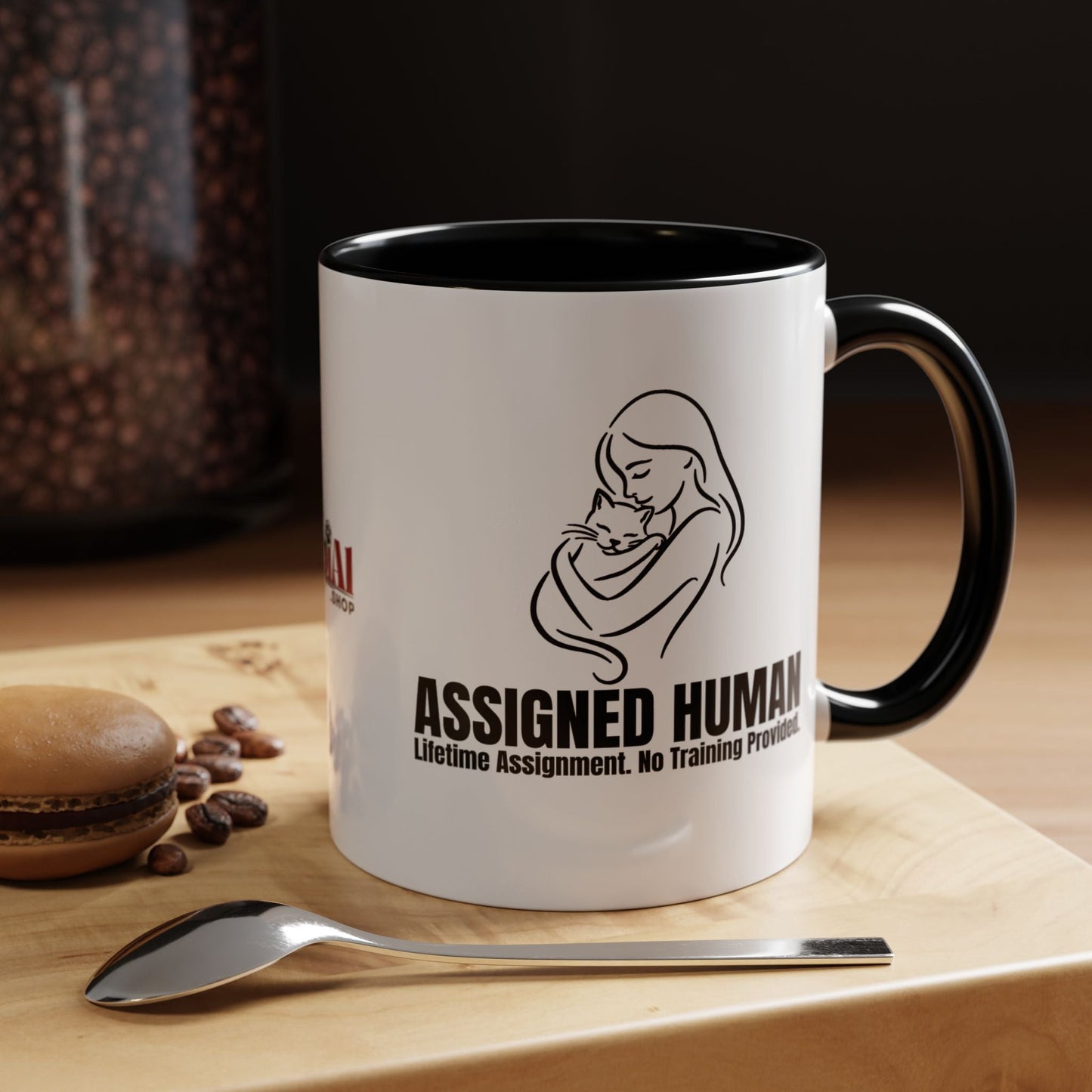 Assigned Human Mug – Cat Coffee Cup