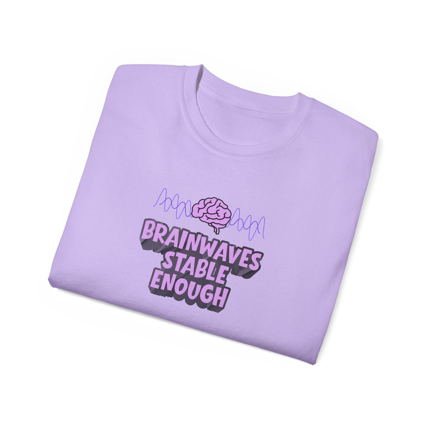 T-shirt unisexe en coton lourd Brainwaves Stable Enough