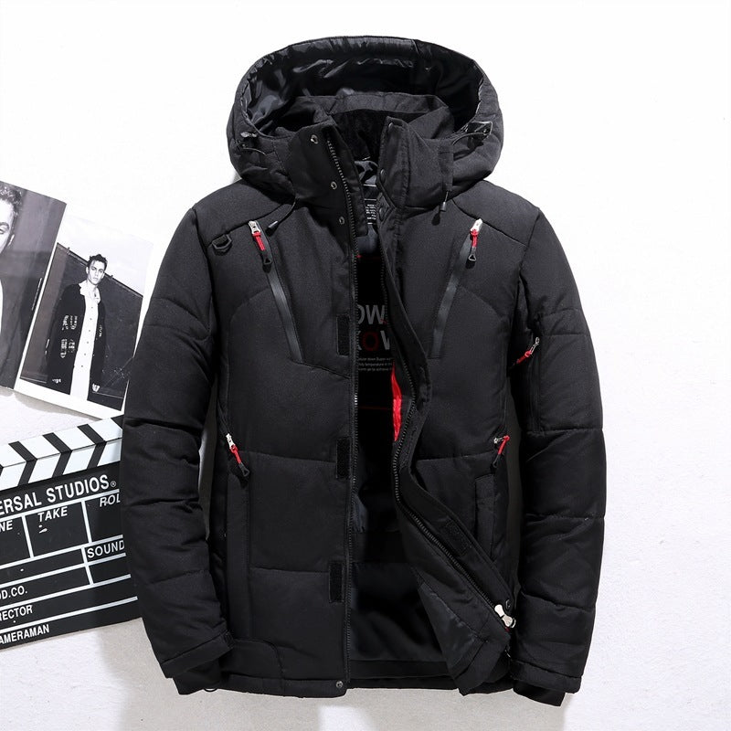 Men's Windproof Hooded Jacket for Outdoor Leisure