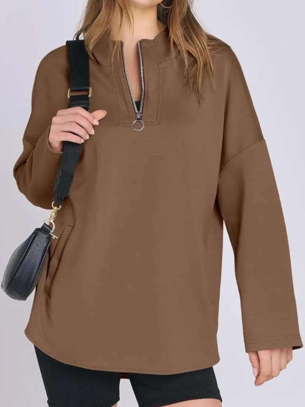 Quarter Zip Long Sleeve Hoodie - Korvel