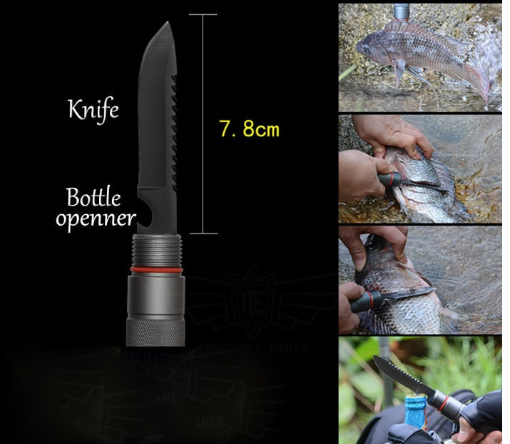 Multifunctional Tactical Alpenstock for Hiking and Camping