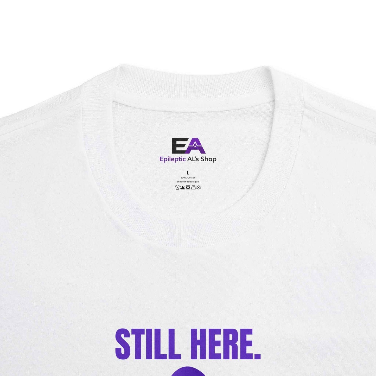 Still Here. T-shirt de sensibilisation à l'épilepsie