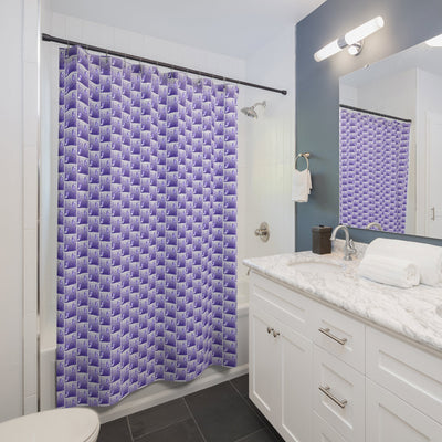 Purple Ribbon Epilepsy Awareness Shower Curtain