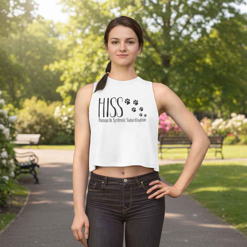HISS Crop Tank – Playful Cat-Themed Crop Top