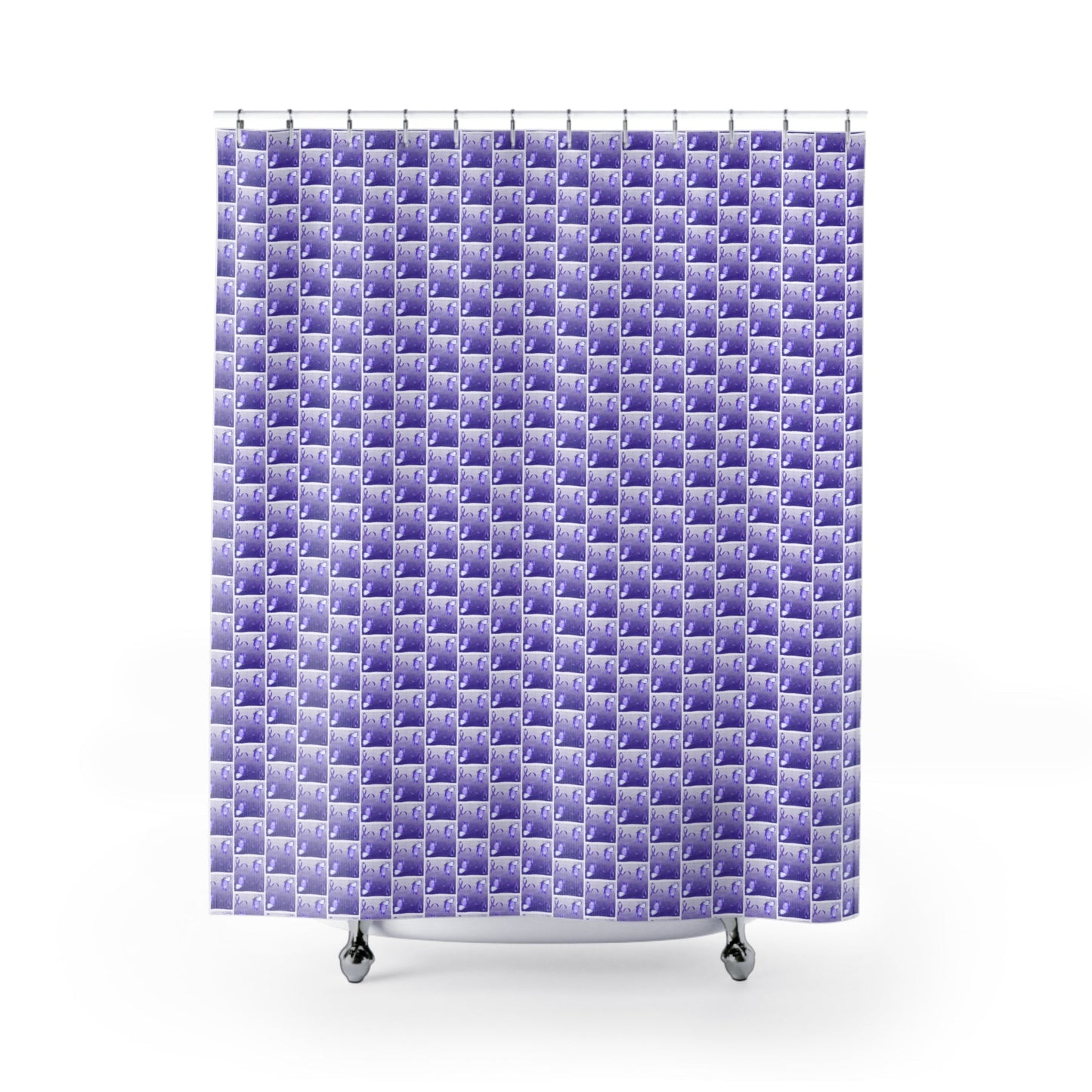 Purple Ribbon Epilepsy Awareness Shower Curtain